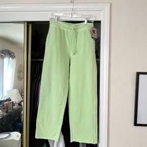 Champion Lime Green Wide Leg Sweatpants
